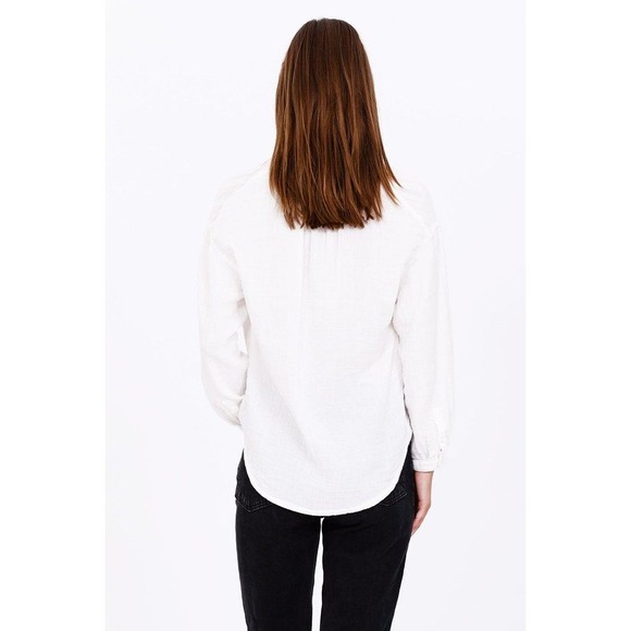Xirena‎ Kerra cotton popover top size M white easy fit boho luxe - Picture 2 of 6